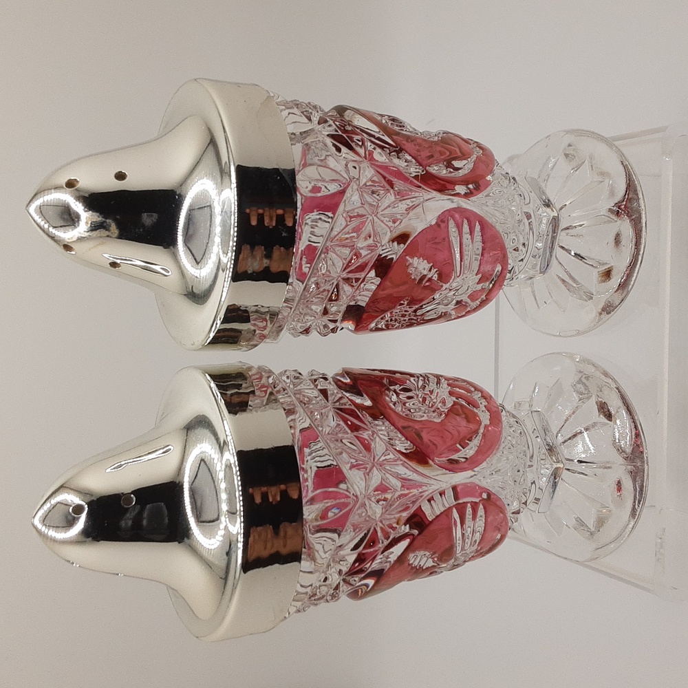 Vintage Hofbauer Byrdes Crystal Salt and Pepper Shaker Set - Picture 3 of 16